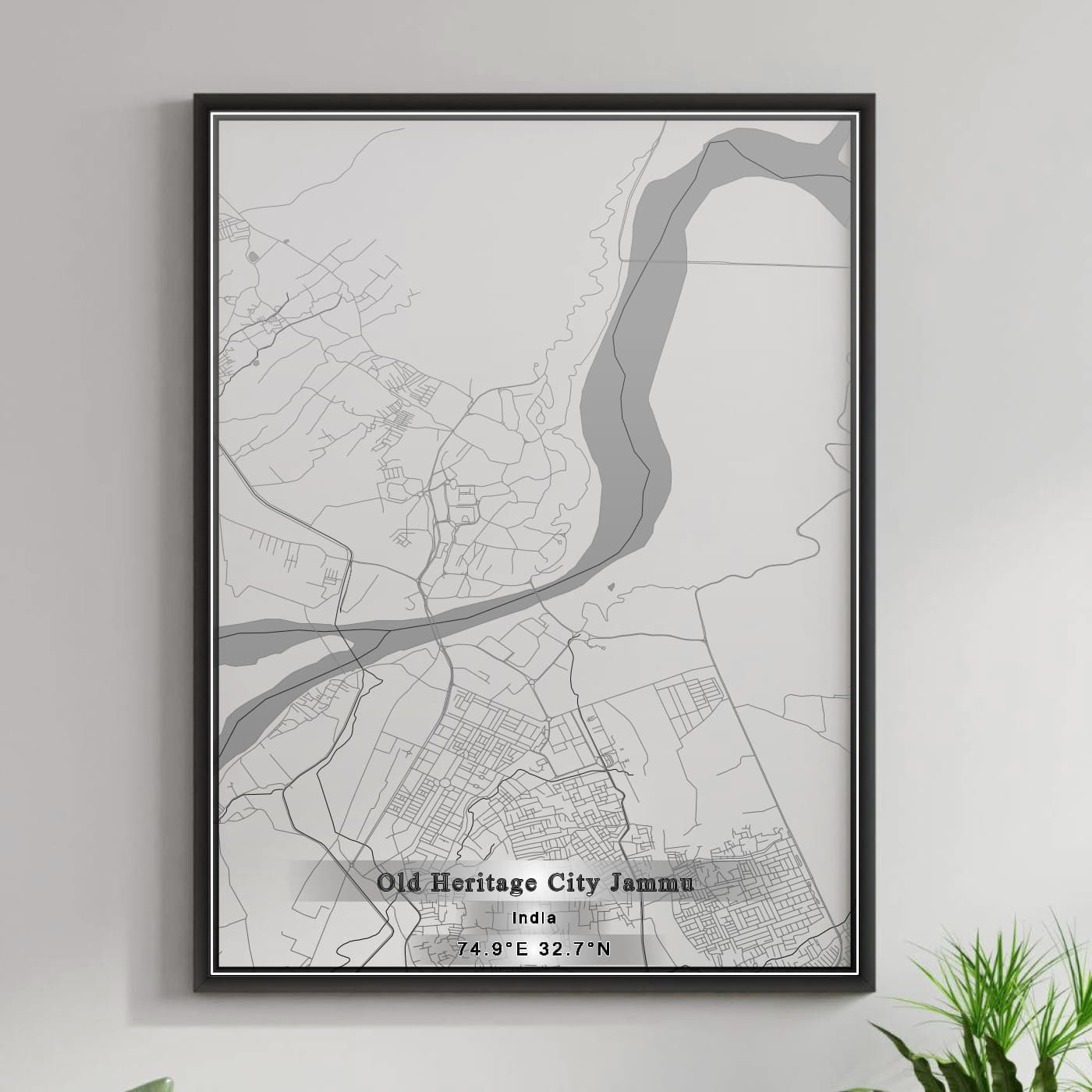 ROAD MAP OF OLD HERITAGE CITY JAMMU, INDIA BY MAPBAKES