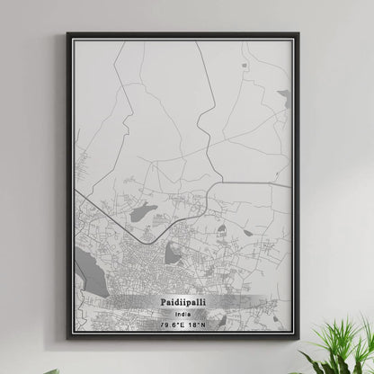 ROAD MAP OF PAIDIIPALLI, INDIA BY MAPBAKES