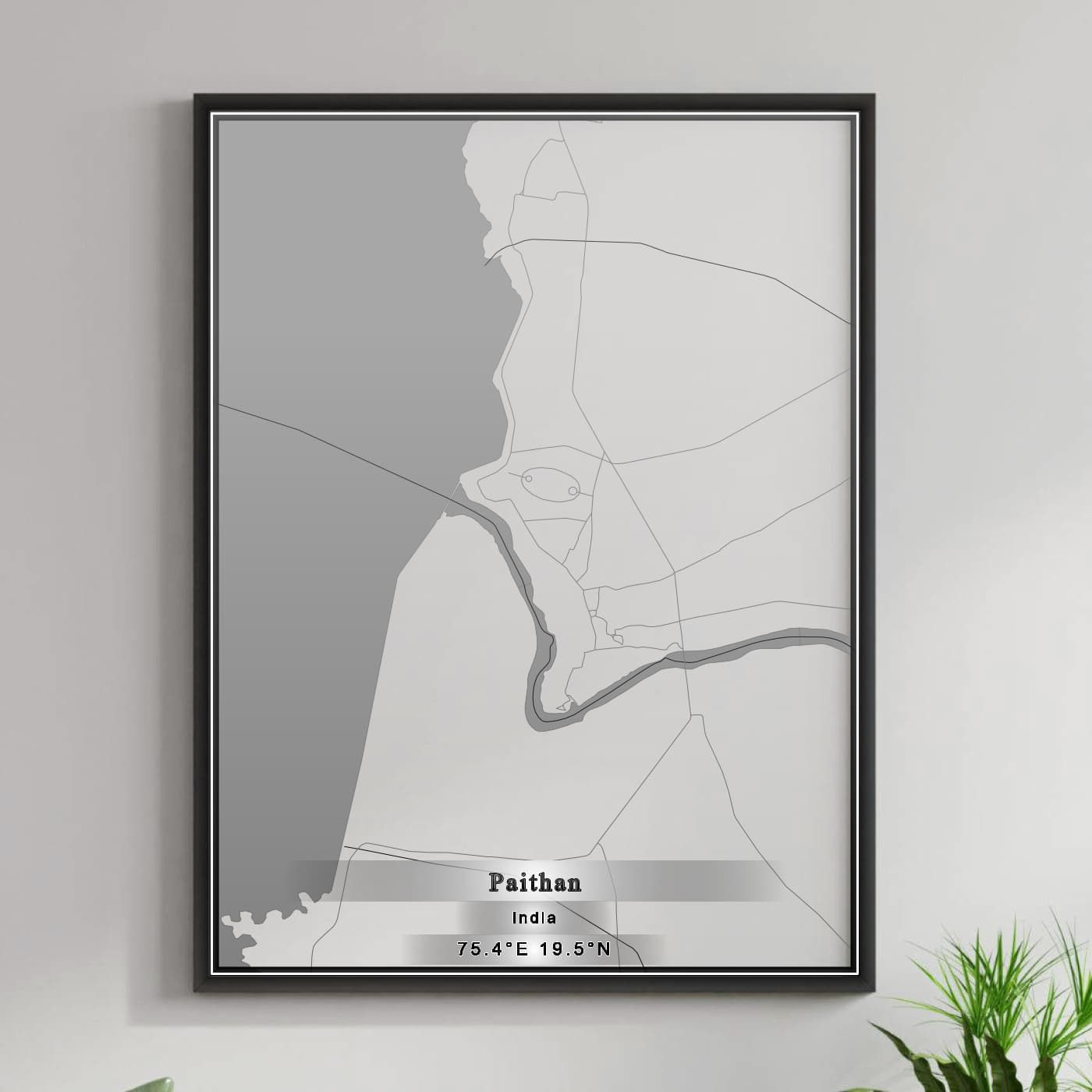 ROAD MAP OF PAITHAN, INDIA BY MAPBAKES