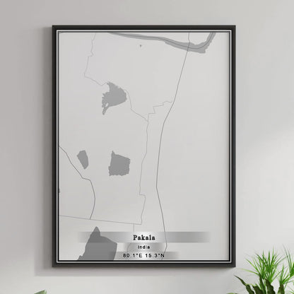 ROAD MAP OF PAKALA, INDIA BY MAPBAKES