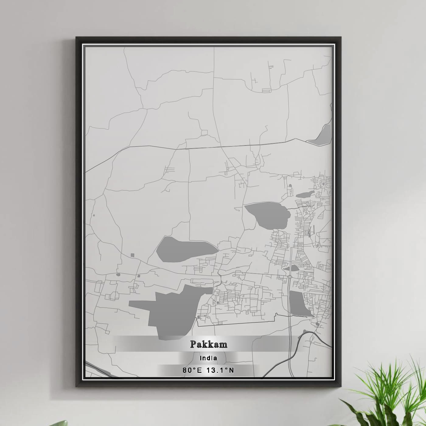 ROAD MAP OF PAKKAM, INDIA BY MAPBAKES