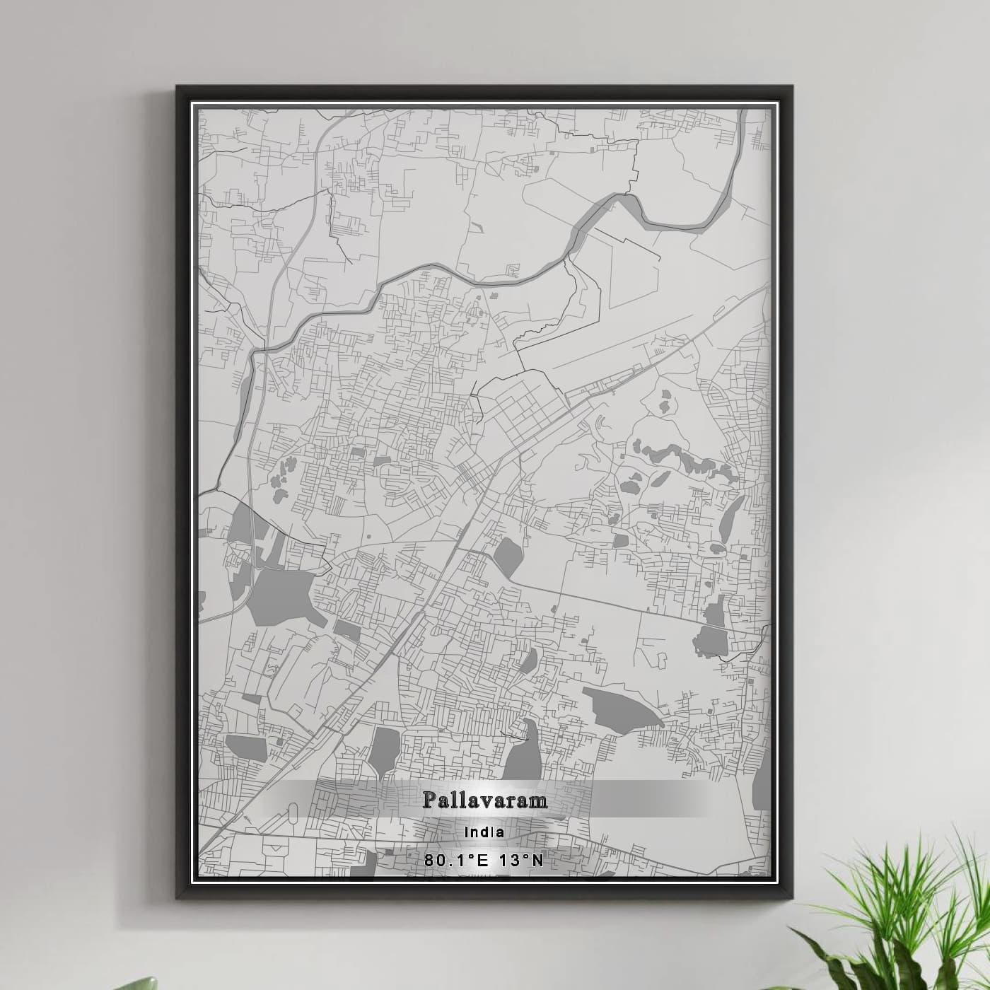 ROAD MAP OF PALLAVARAM, INDIA BY MAPBAKES