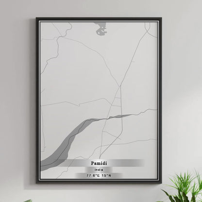 ROAD MAP OF PAMIDI, INDIA BY MAPBAKES