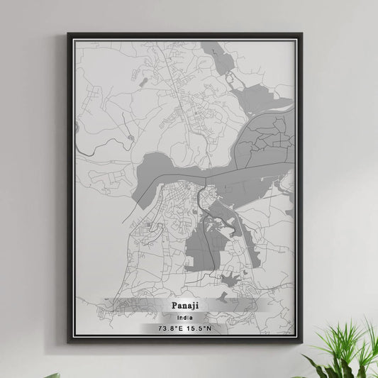 ROAD MAP OF PANAJI, INDIA BY MAPBAKES