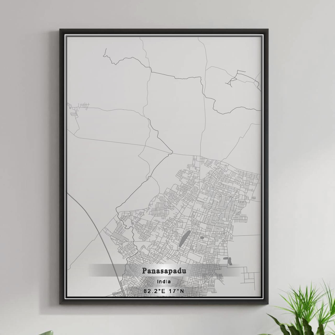 ROAD MAP OF PANASAPADU, INDIA BY MAPBAKES