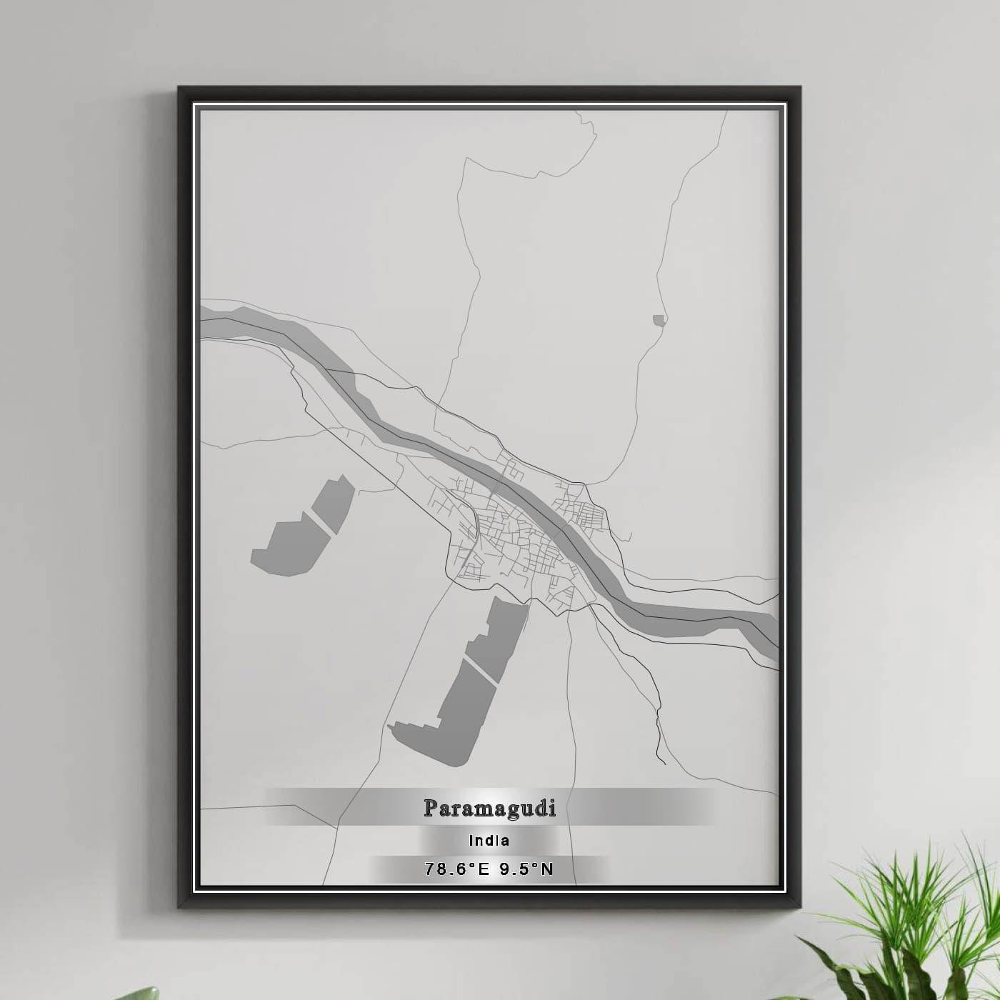 ROAD MAP OF PARAMAGUDI, INDIA BY MAPBAKES