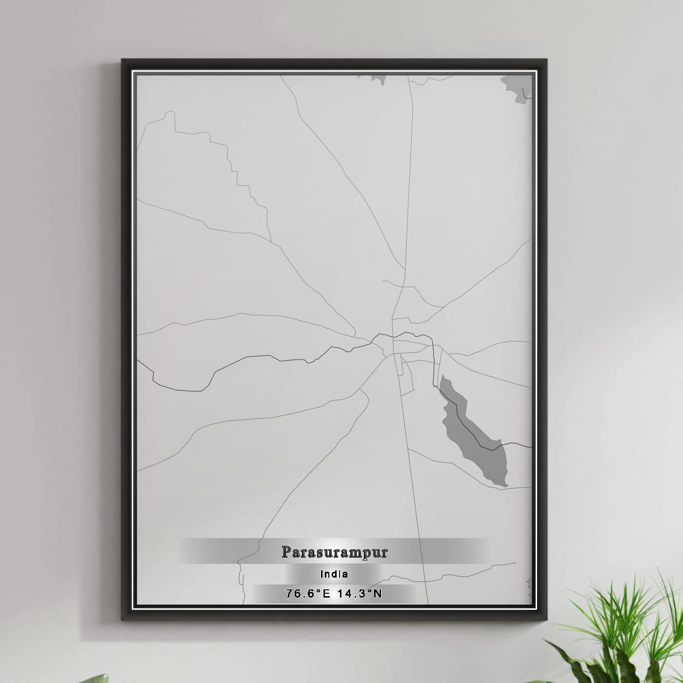 ROAD MAP OF PARASURAMPUR, INDIA BY MAPBAKES