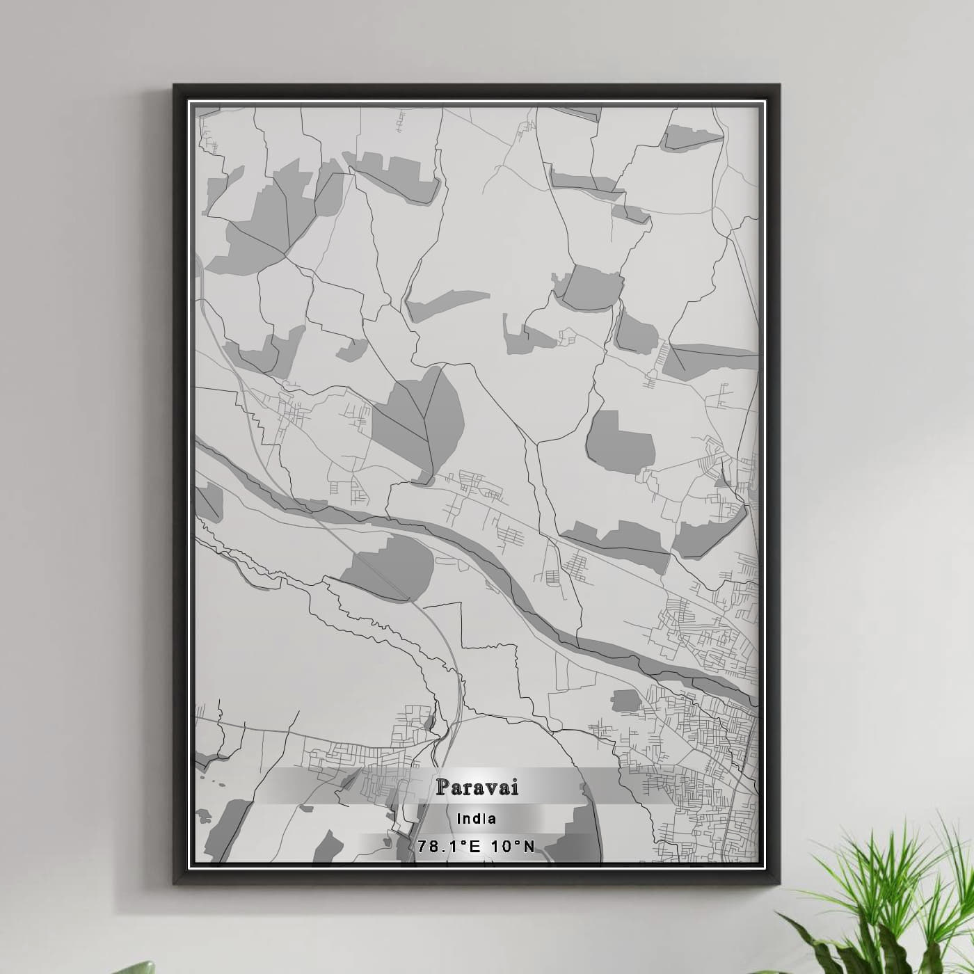 ROAD MAP OF PARAVAI, INDIA BY MAPBAKES