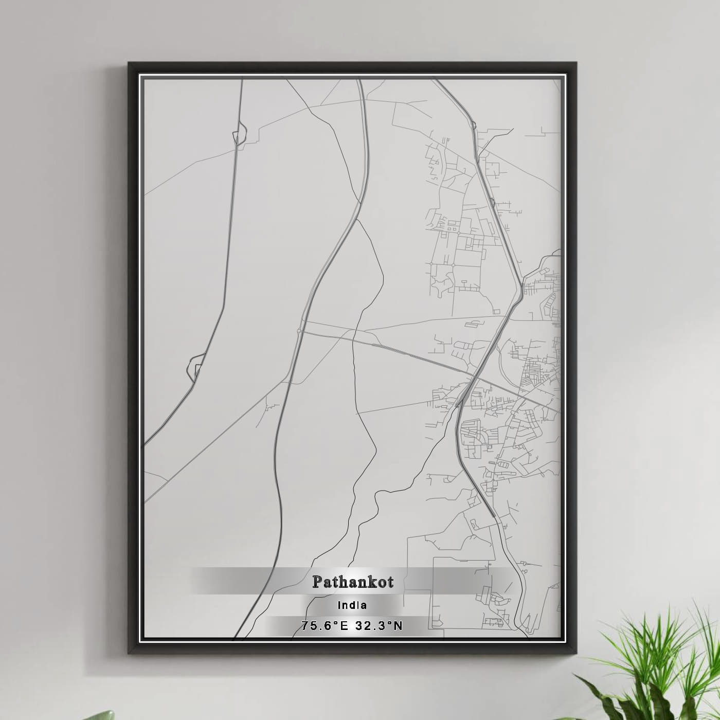 ROAD MAP OF PATHANKOT, INDIA BY MAPBAKES