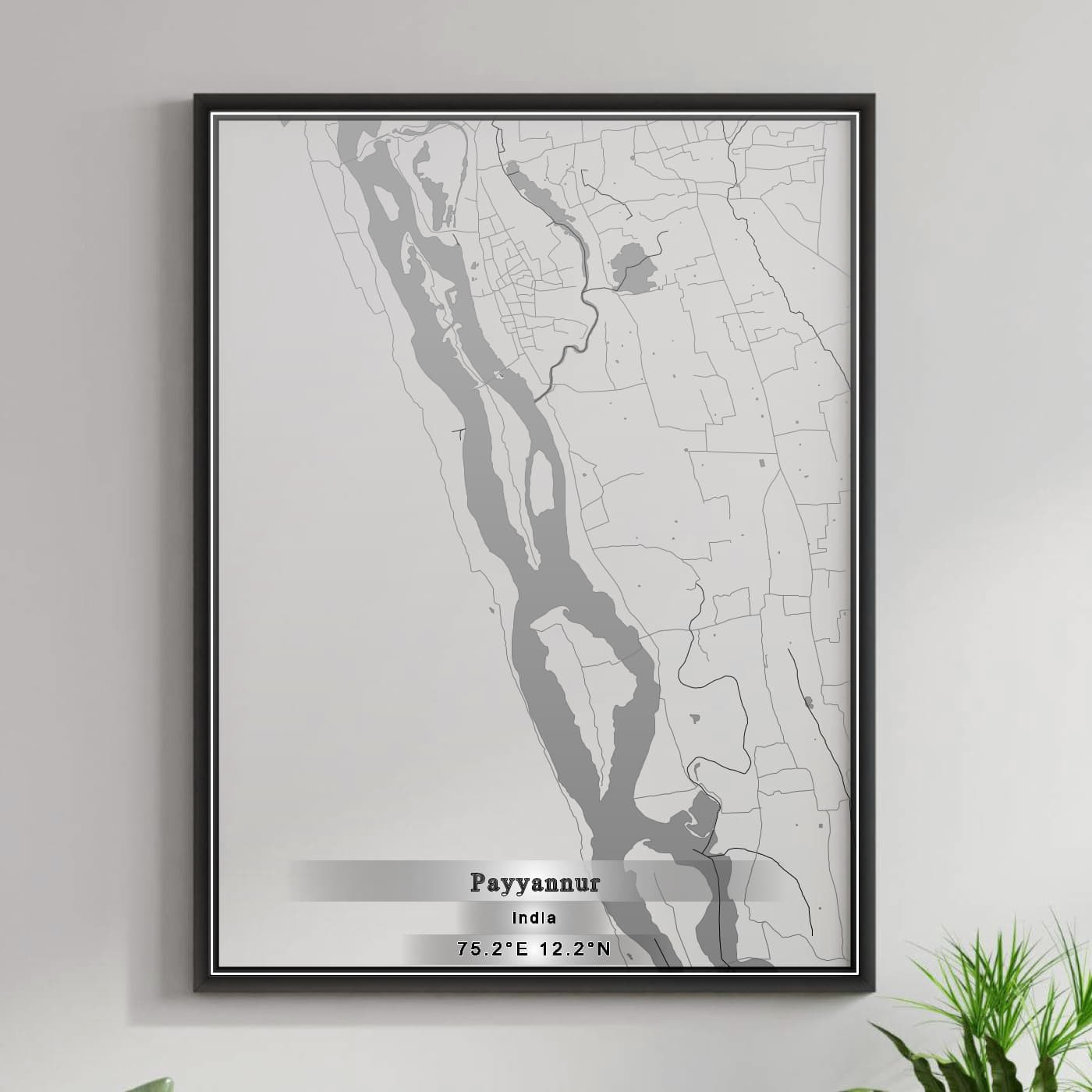 ROAD MAP OF PAYYANNUR, INDIA BY MAPBAKES