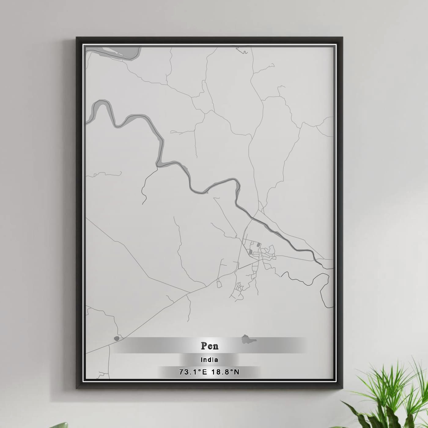 ROAD MAP OF PEN, INDIA BY MAPBAKES