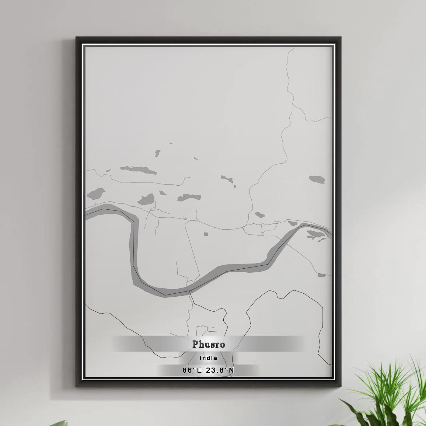 ROAD MAP OF PHUSRO, INDIA BY MAPBAKES