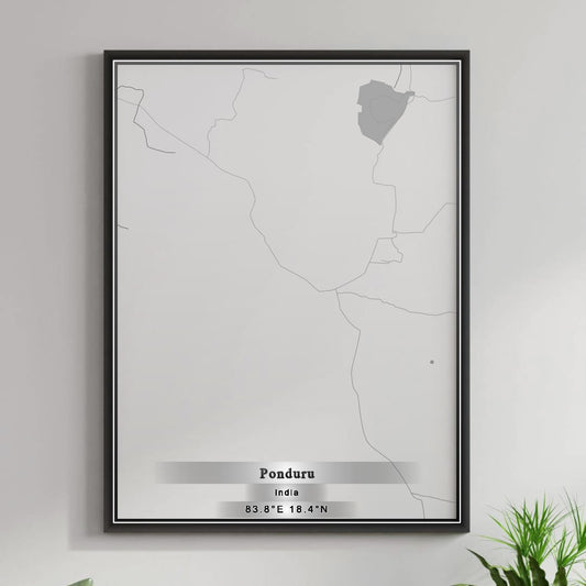 ROAD MAP OF PONDURU, INDIA BY MAPBAKES