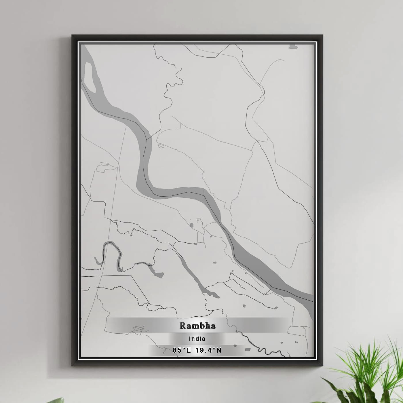 ROAD MAP OF RAMBHA, INDIA BY MAPBAKES