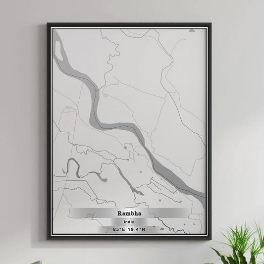 ROAD MAP OF RAMBHA, INDIA BY MAPBAKES