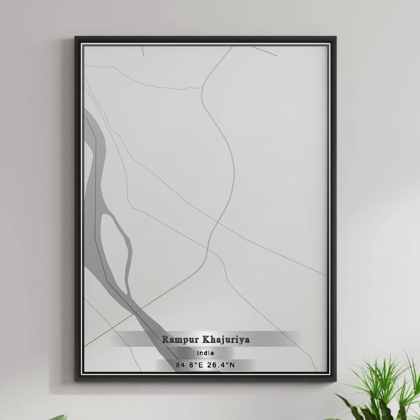 ROAD MAP OF RAMPUR KHAJURIYA, INDIA BY MAPBAKES