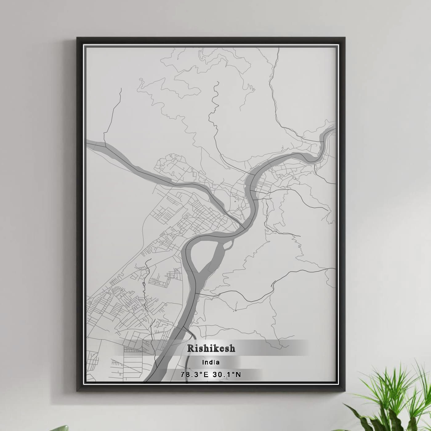 ROAD MAP OF RISHIKESH, INDIA BY MAPBAKES