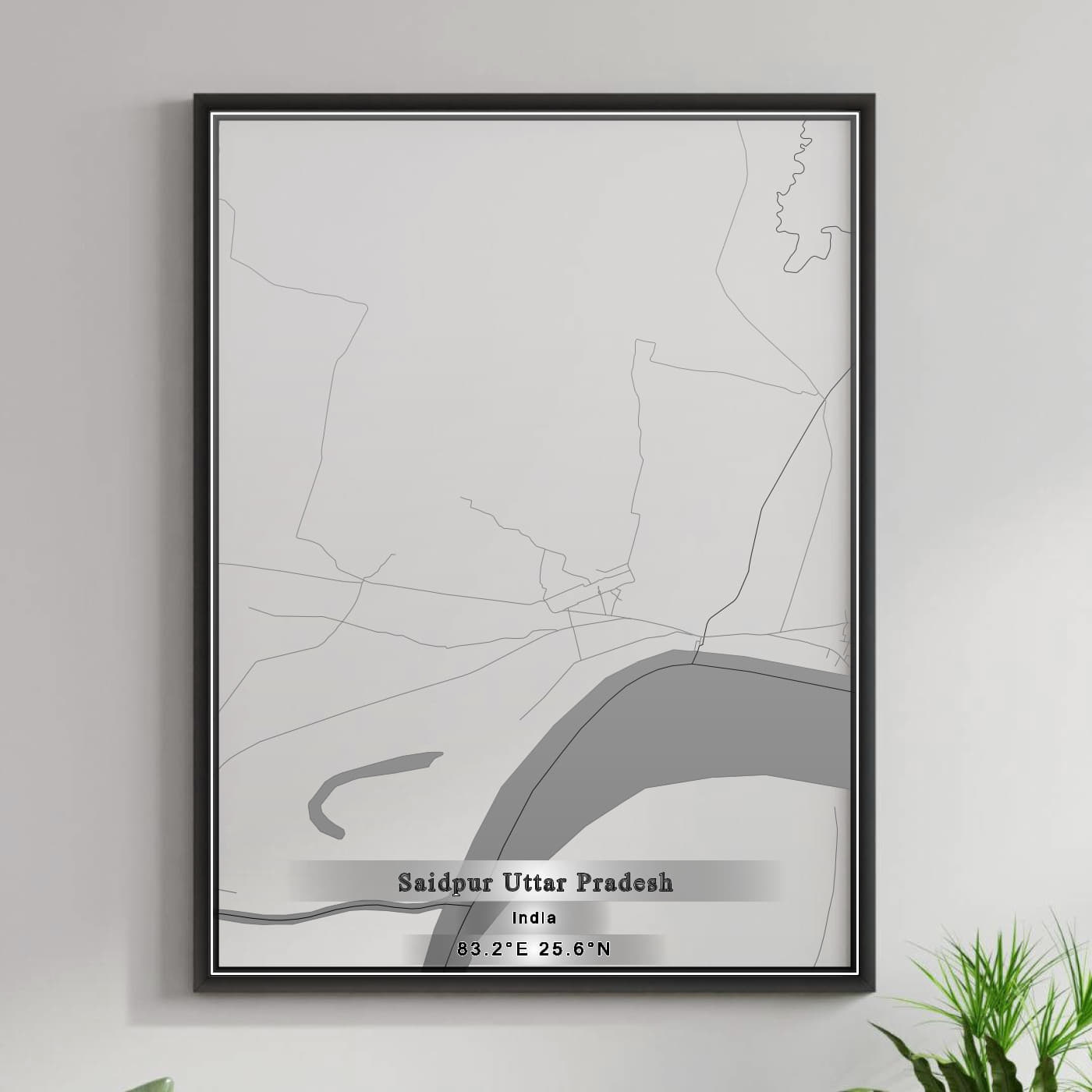 ROAD MAP OF SAIDPUR UTTAR PRADESH, INDIA BY MAPBAKES