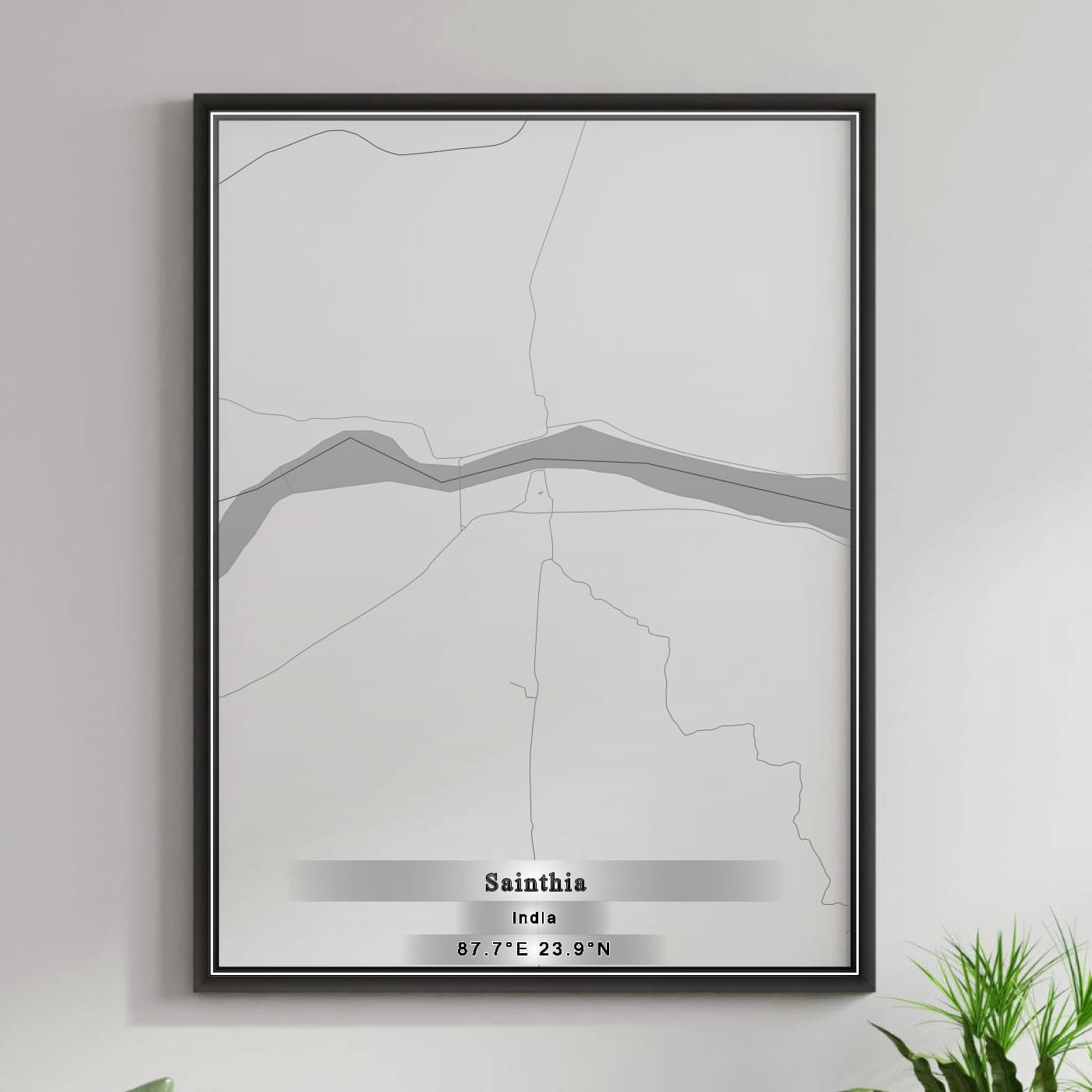 ROAD MAP OF SAINTHIA, INDIA BY MAPBAKES