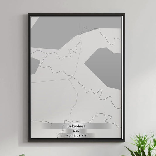 ROAD MAP OF SAKSOHARA, INDIA BY MAPBAKES