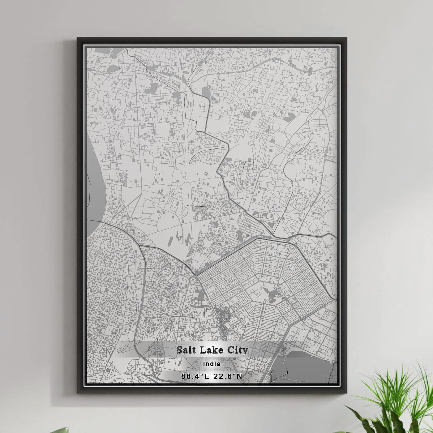 ROAD MAP OF SALT LAKE CITY, INDIA BY MAPBAKES