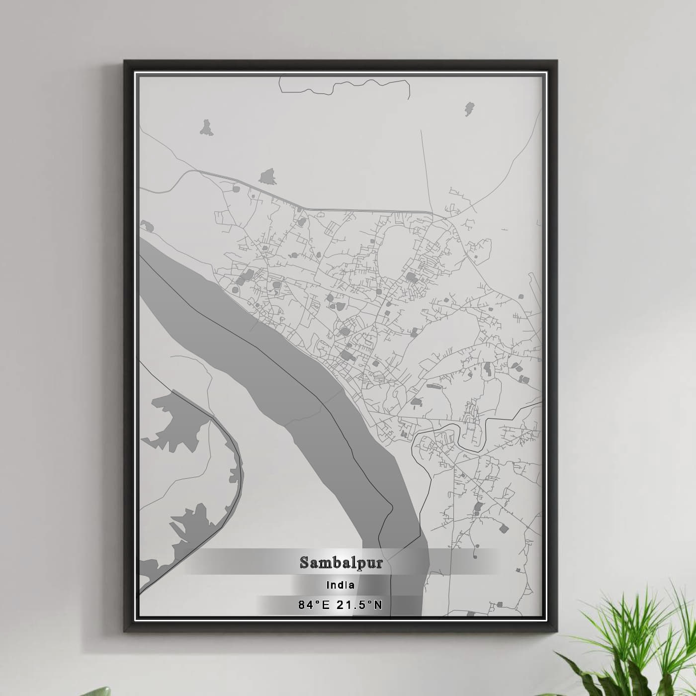 ROAD MAP OF SAMBALPUR, INDIA BY MAPBAKES