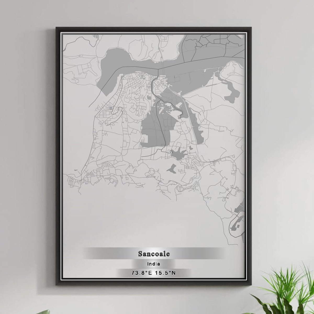 ROAD MAP OF SANCOALE, INDIA BY MAPBAKES