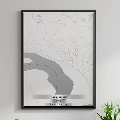 ROAD MAP OF SANGRAMPUR, INDIA BY MAPBAKES