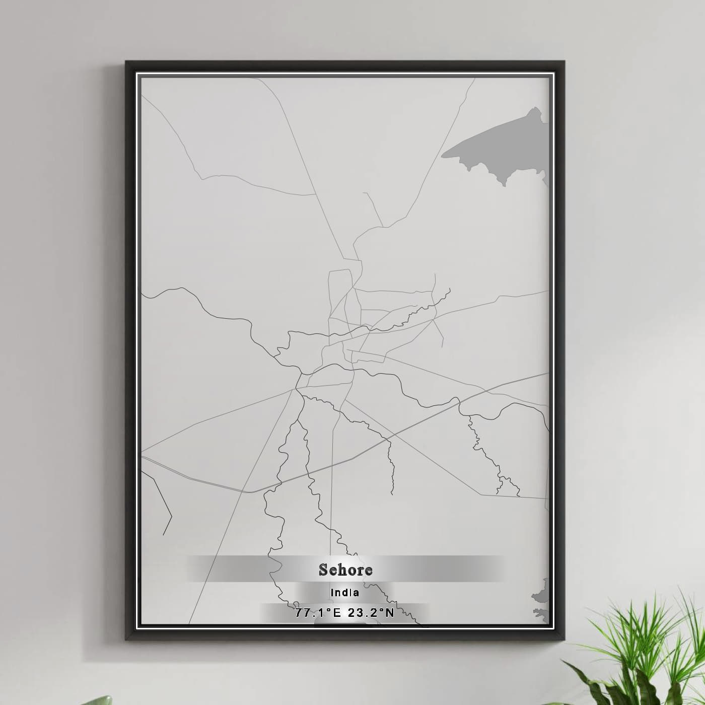 ROAD MAP OF SEHORE, INDIA BY MAPBAKES