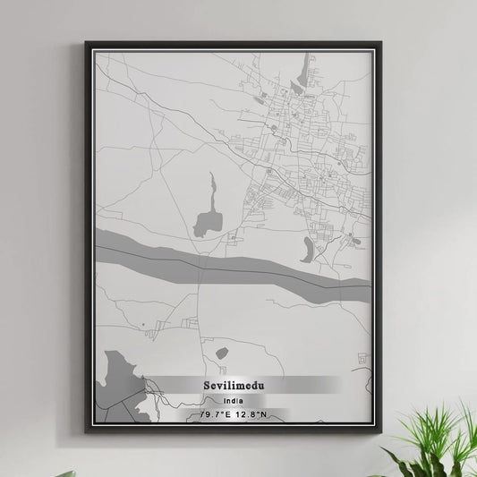 ROAD MAP OF SEVILIMEDU, INDIA BY MAPBAKES