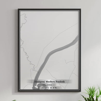 ROAD MAP OF SHAHGANJ MADHYA PRADESH, INDIA BY MAPBAKES