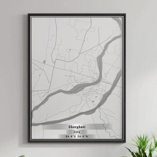 ROAD MAP OF SHERGHATI, INDIA BY MAPBAKES