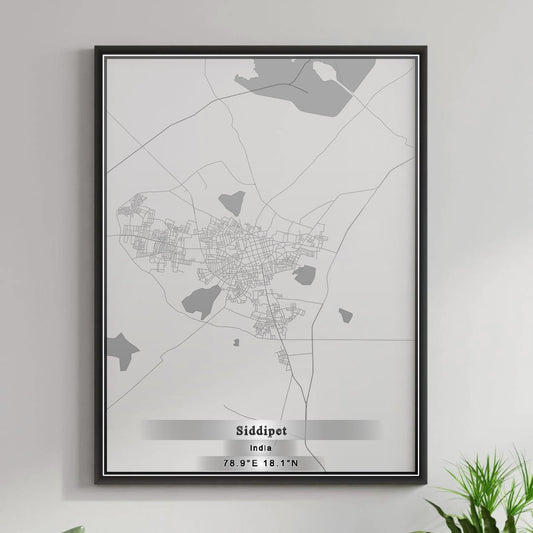 ROAD MAP OF SIDDIPET, INDIA BY MAPBAKES