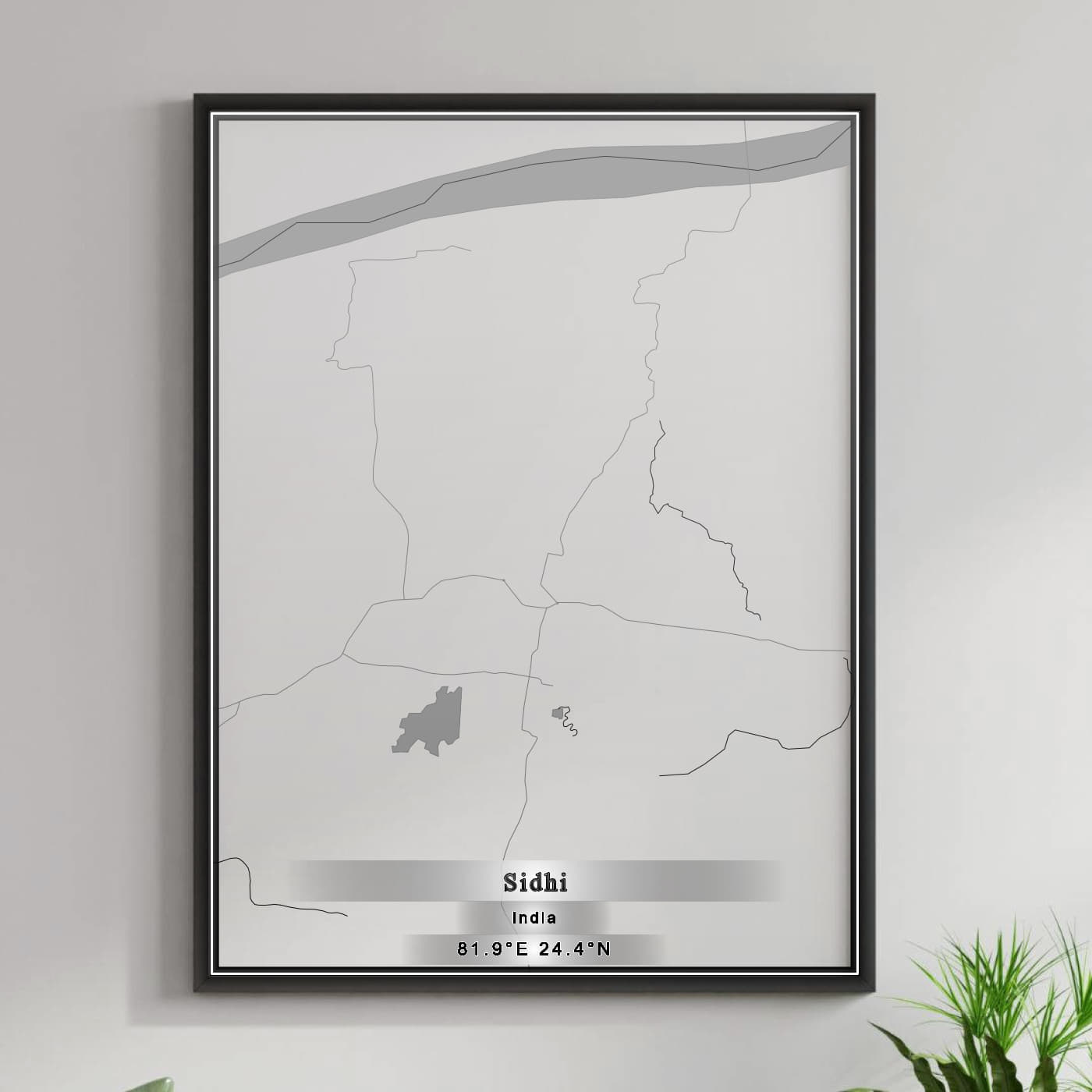 ROAD MAP OF SIDHI, INDIA BY MAPBAKES