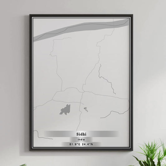 ROAD MAP OF SIDHI, INDIA BY MAPBAKES