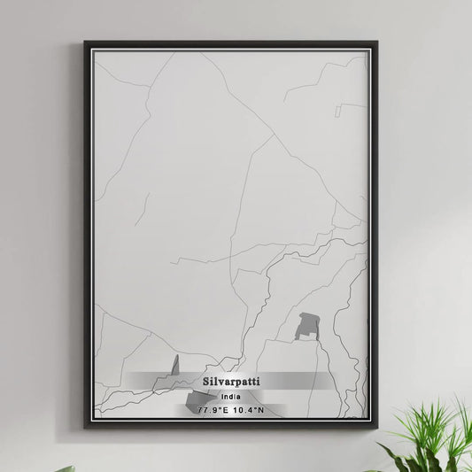 ROAD MAP OF SILVARPATTI, INDIA BY MAPBAKES