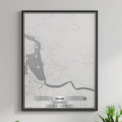 ROAD MAP OF SIRODA, INDIA BY MAPBAKES