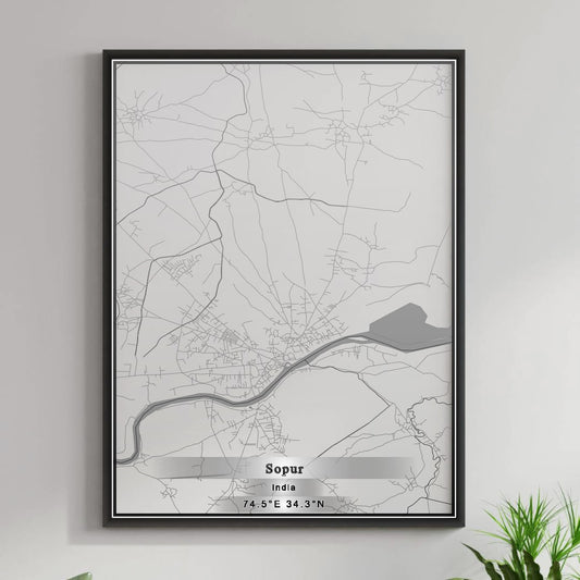 ROAD MAP OF SOPUR, INDIA BY MAPBAKES