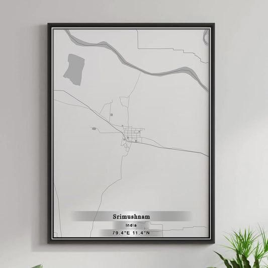 ROAD MAP OF SRIMUSHNAM, INDIA BY MAPBAKES