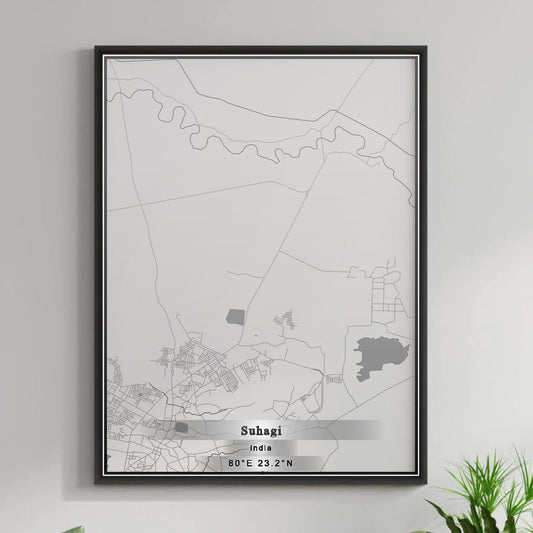 ROAD MAP OF SUHAGI, INDIA BY MAPBAKES