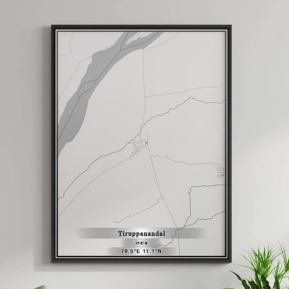ROAD MAP OF TIRUPPANANDAL, INDIA BY MAPBAKES
