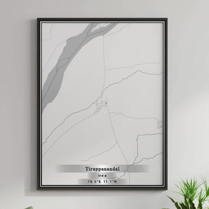 ROAD MAP OF TIRUPPANANDAL, INDIA BY MAPBAKES