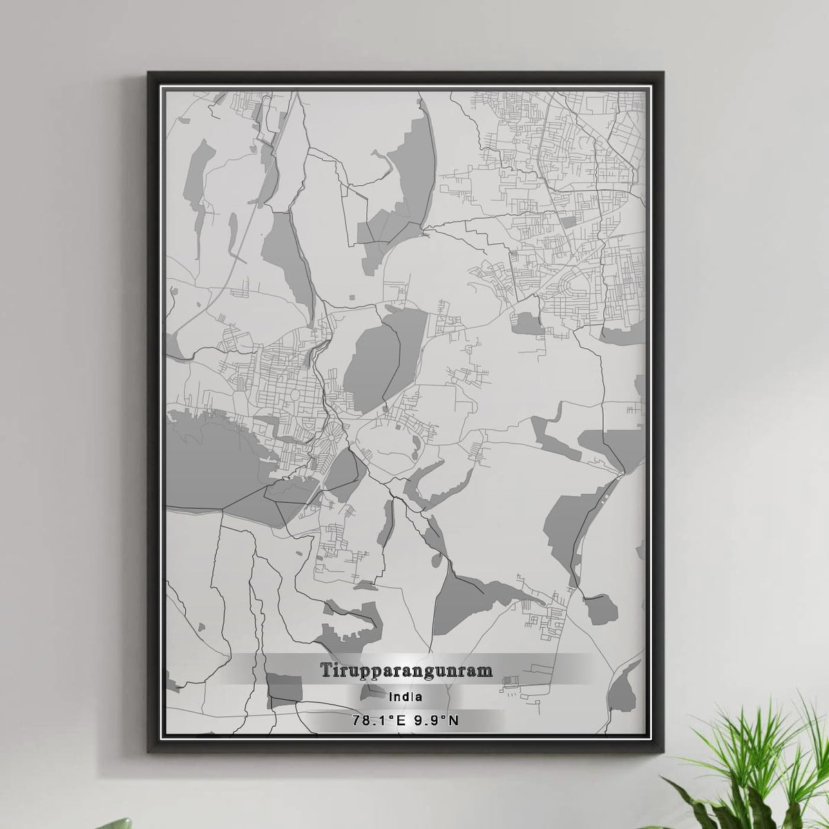 ROAD MAP OF TIRUPPARANGUNRAM, INDIA BY MAPBAKES