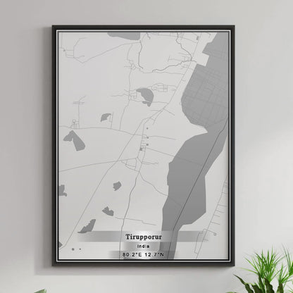 ROAD MAP OF TIRUPPORUR, INDIA BY MAPBAKES