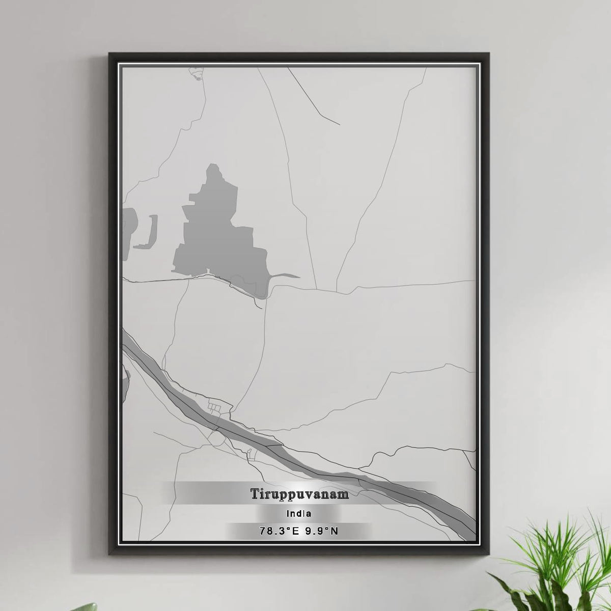 ROAD MAP OF TIRUPPUVANAM, INDIA BY MAPBAKES