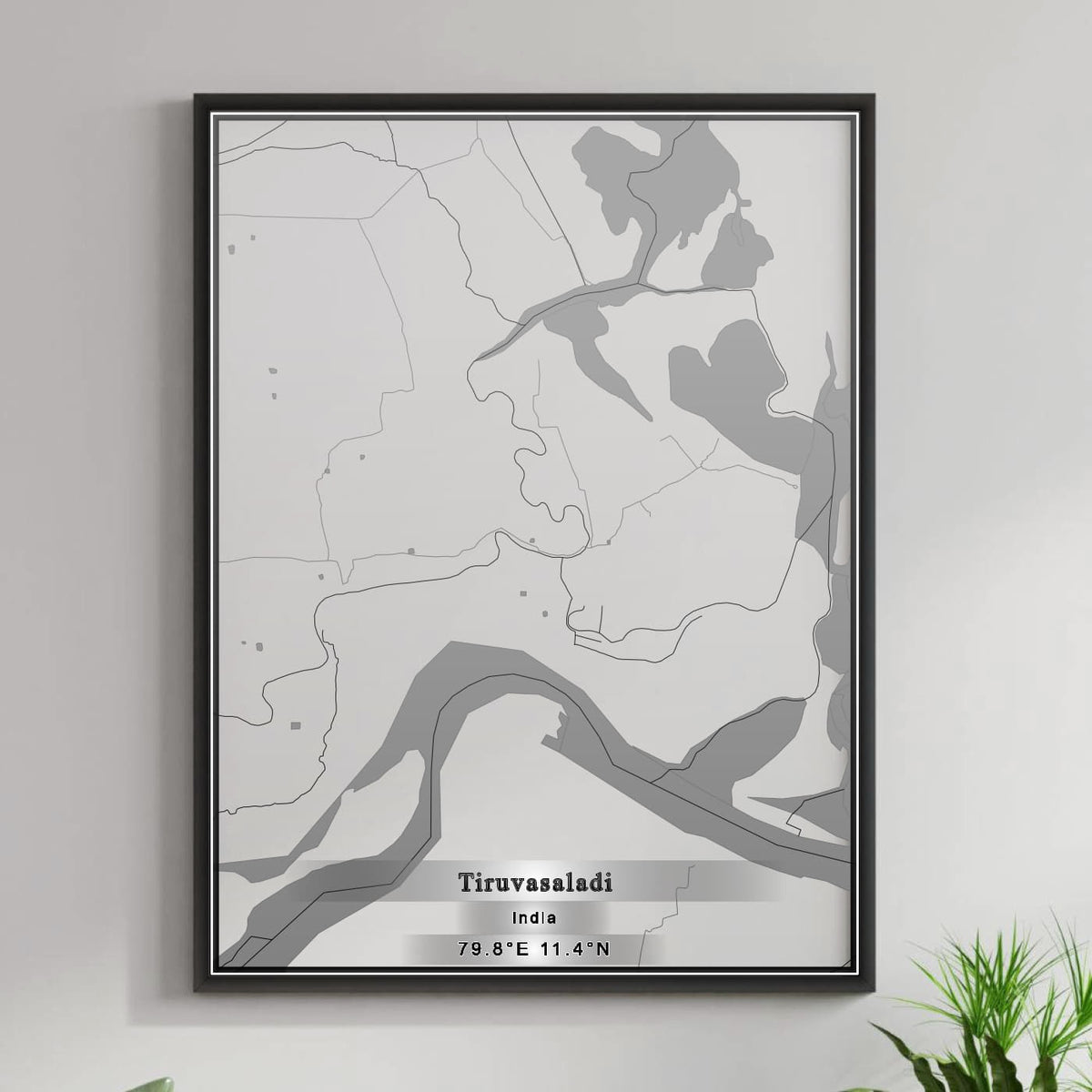 ROAD MAP OF TIRUVASALADI, INDIA BY MAPBAKES