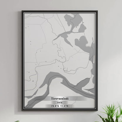 ROAD MAP OF TIRUVASALADI, INDIA BY MAPBAKES