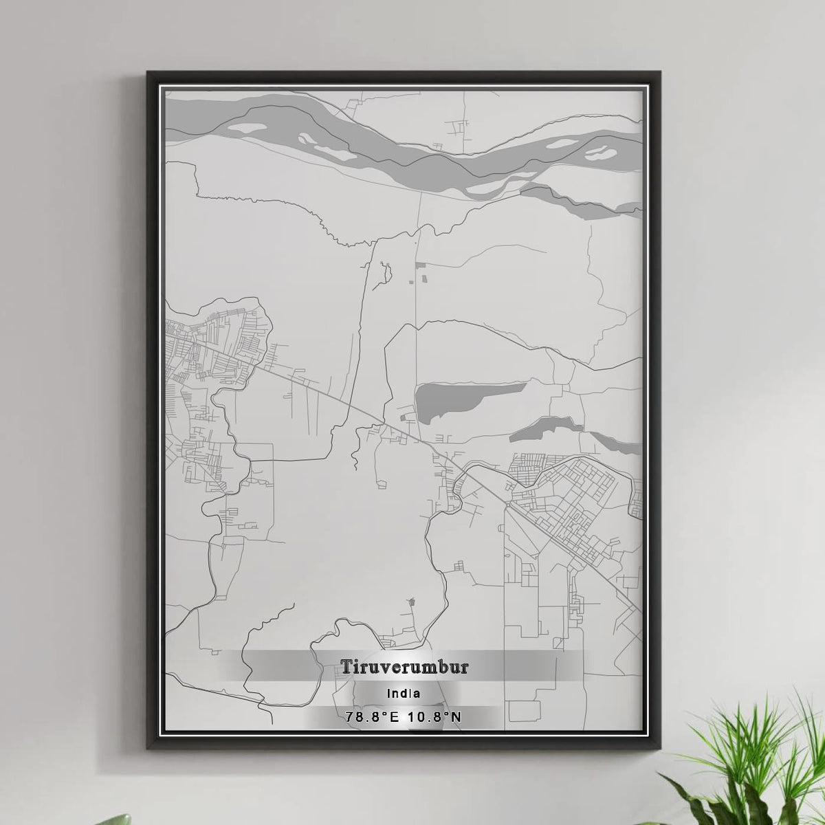 ROAD MAP OF TIRUVERUMBUR, INDIA BY MAPBAKES