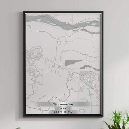 ROAD MAP OF TIRUVERUMBUR, INDIA BY MAPBAKES