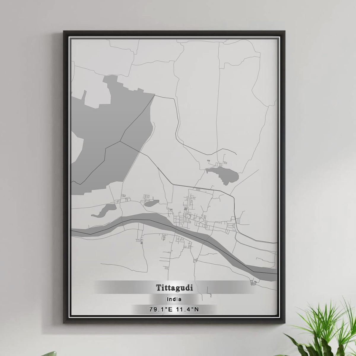 ROAD MAP OF TITTAGUDI, INDIA BY MAPBAKES